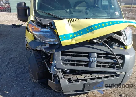 2018 Ram Promaster 2500 High Roof 159 Wb из США, поврежденный, VIN 3C6TRVDG8JE145889